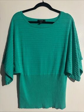 Style & Co. Teal Ribbed Dolman Knit Top